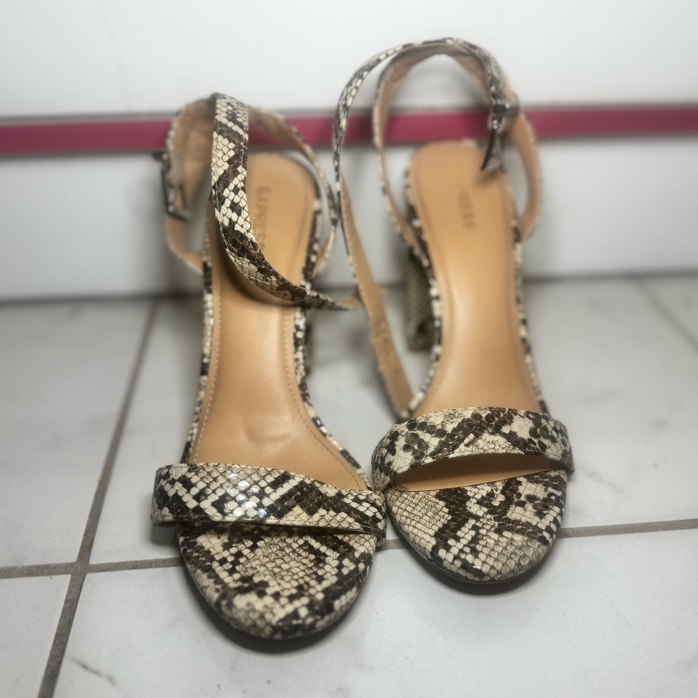Express Snakeskin Heels